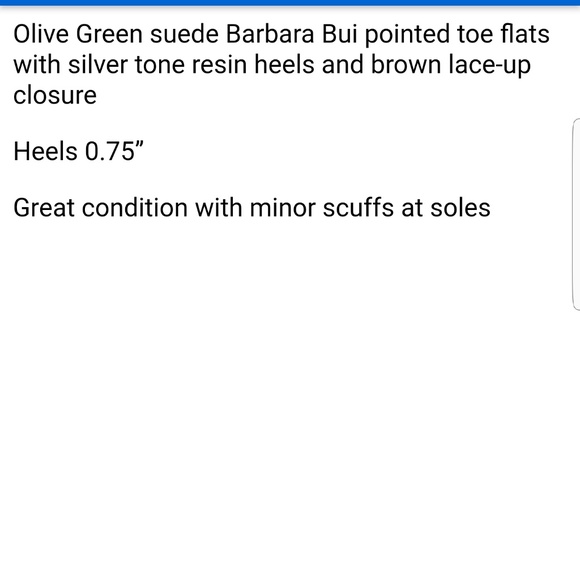 Barbara Biu Suede Olive Lace Up Shoes - Picture 3 of 5